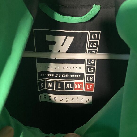 7L 7 Layer System Men Resurgence Down Parka Trek Jacket Coat  XXL Green Ski - Picture 8 of 16